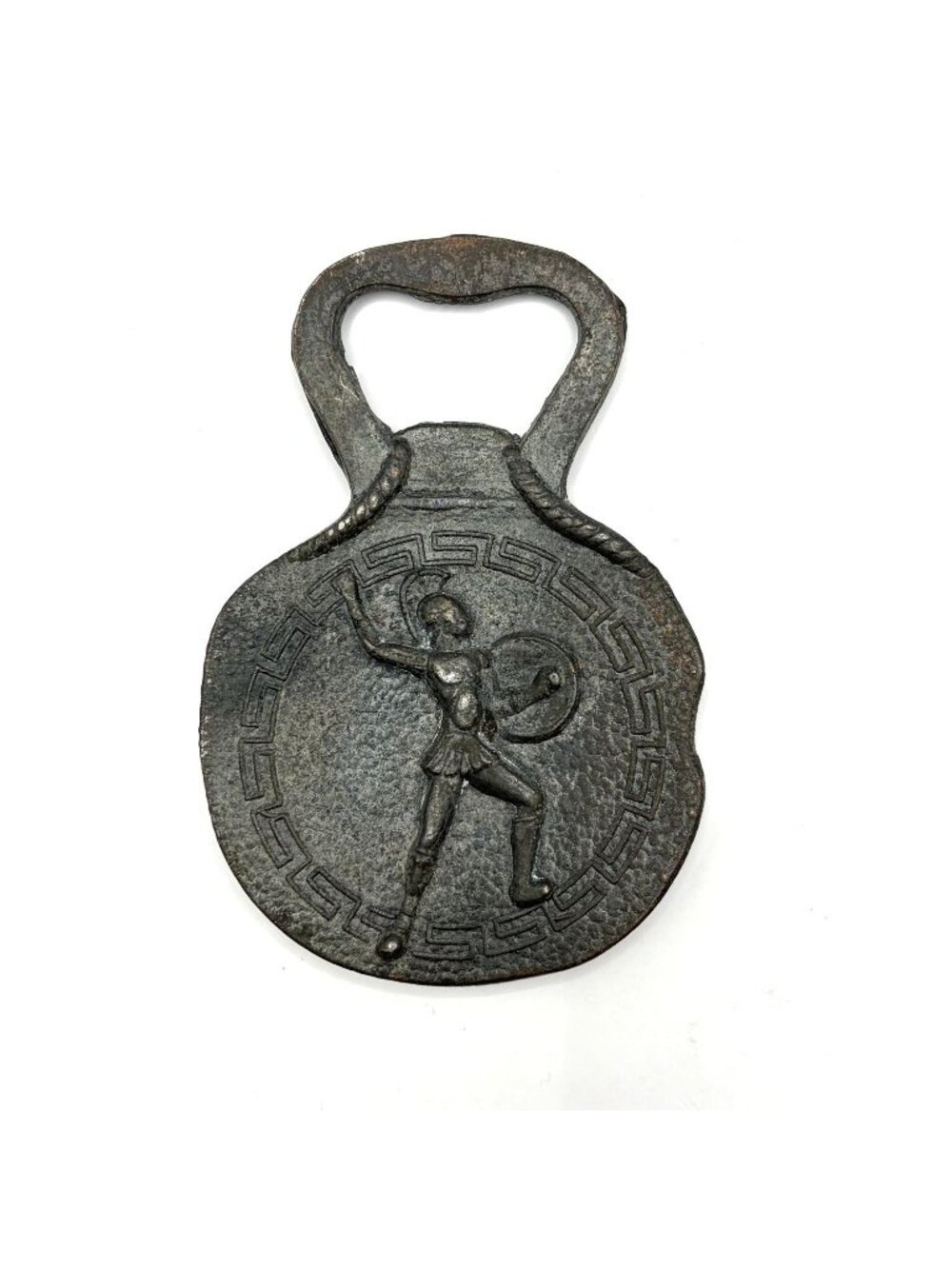 Vintage Cast Brass Greek Souvenir Bottle Opener Athena Warrior and Owl of Athena - Picture 2 of 2
